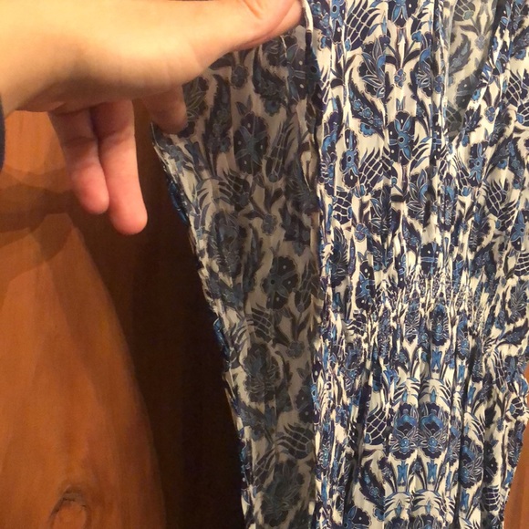 Rujuta Sheth Marie Cinched Kaftan Blue Lotus Print M/L - Picture 10 of 14